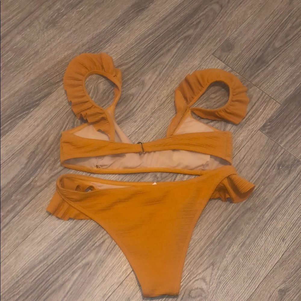 Mustard Yellow Ruffle Bikini - Picture 2 of 2